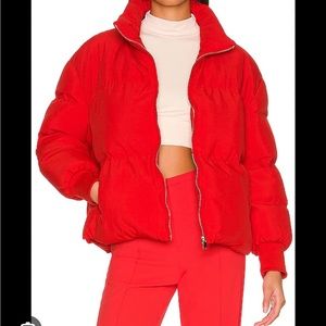 Lovers and Friends Red Puffer Jacket
